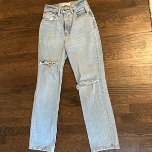 Abercrombie & Fitch Light Blue Straight Leg Jeans